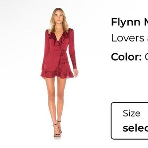 Lovers + Friends Deep Red Dress